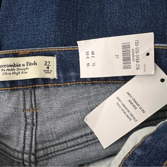 NWT Abrecrombie & Fitch The Ankle Straight Ultra High Rise - Picture 7 of 7